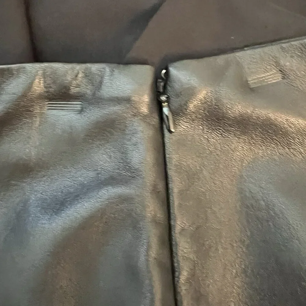 Antonio Melani Womens Genuine Leather Pencil Skirt Size Large Black City Evening